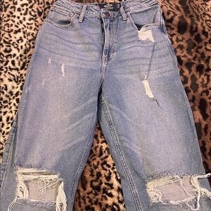 Hollister Ultra High Rise Dad Blue Jeans for Women